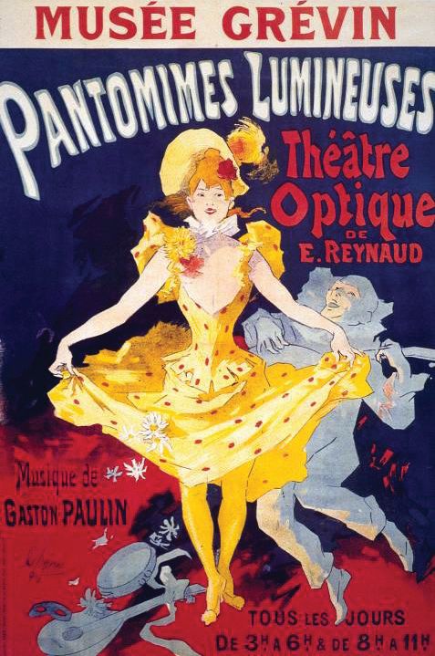 Pantomimes Lumineuses poster for Reynaud's Theatre Optique